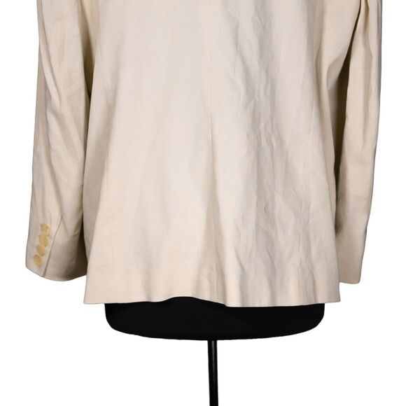 Talbots Women's Blazer Beige Linen Stretch Three Button Italian Suit Jacket 18WP - Picture 8 of 9